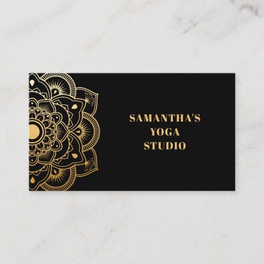 金ゴールドマンダラヨガスタジオ 名刺 (正面)