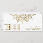 金ゴールドマンダラ白ミニマルモダン贈与証書 (裏面)