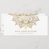 金ゴールドマンダラ白ミニマルモダン贈与証書 (正面/裏面)