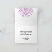 金ゴールドマンダラ結婚オンパープルサンキューカード サンキューカード (内部)