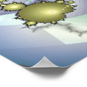 金ゴールドマンデルブロットスパイラル ポスター (角)