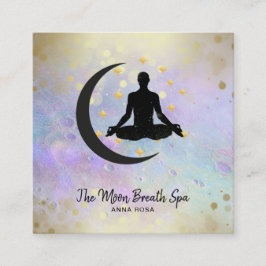 *～*金ゴールドマン+月のヨガの瞑想にふける心 スクエア名刺