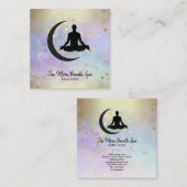 *~*金ゴールドマン+月のヨガの瞑想にふける心 スクエア名刺 (正面/裏面)