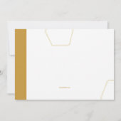 金ゴールドマーカー写真の卒業 招待状 (裏面)