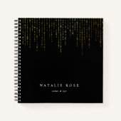 金ゴールドマーキーパーソナライズされた ノートブック (正面)