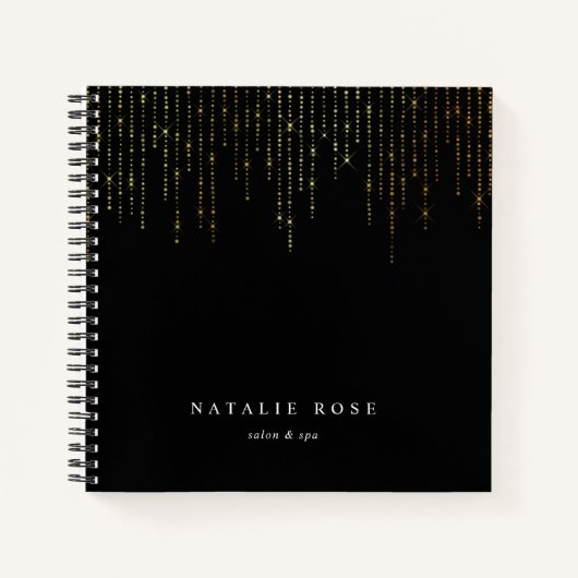 金ゴールドマーキーパーソナライズされた ノートブック (正面)