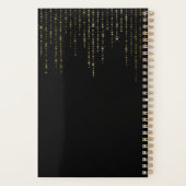 金ゴールドマーキーパーソナライズされた プランナー手帳 (裏面)