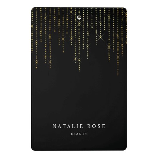 金ゴールドマーキーパーソナライズされた ミニクリップボード (裏面)