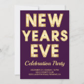 金ゴールドマーキーレター大晦日パーティー 招待状 (正面)