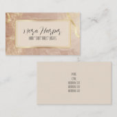 金ゴールドマーブピンクのマーブル 名刺 (正面/裏面)