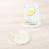 金ゴールドマーブルエレガントデザイントレンディーテンプレートラウンド コースター (側面)