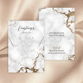 金ゴールドマーブルシックネックレスイヤリングジュエリーディスプレイ 名刺