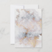 金ゴールドマーブルジオメトリックバルミツワー 出欠カード (裏面)