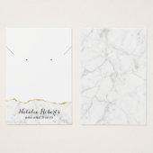 金ゴールドマーブルジュエリーイヤリングネックレスディスプレイ (正面&裏面)