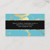 金ゴールドマーブルティール(緑がかった色) 名刺 (裏面)