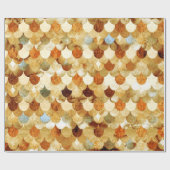 金ゴールドマーメイズマーメイドフィッシュはかりで測スケール ラッピングペーパー (フラット)