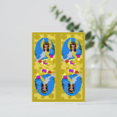 金ゴールドマーメイドとマーファリーブックマーク ポストカード (スタンド正面)