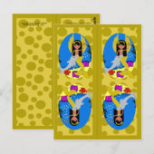 金ゴールドマーメイドとマーファリーブックマーク ポストカード (正面/裏面)