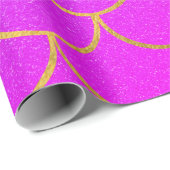 金ゴールドマーメイドはかりで測ピンクパープルグリッター ラッピングペーパー (ロールコーナー)