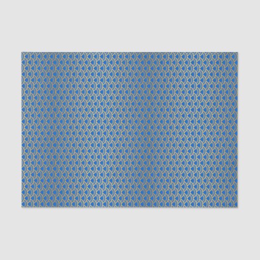 金ゴールドマーメイドスケールオン王室のブルー 薄葉紙 (正面)