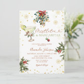 金ゴールドミスタントー&マルガリータクリスマスブライダルシャワー 招待状 (スタンド正面)