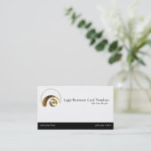 金ゴールドミステリーサークルのロゴ – シンプル霊気ロゴ 名刺 (スタンド正面)