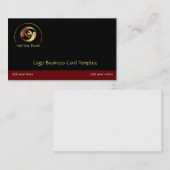 金ゴールドミステリーサークルのロゴ – シンプル霊気ロゴ 名刺 (正面/裏面)