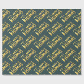 金ゴールドミストレトーキスマスクリスマスラッピング紙 ラッピングペーパー (フラット)