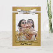 金ゴールドミセス&ミセス・レズビアンゲイウェディングレセプション 招待状 (正面)