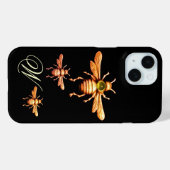 金ゴールドミツバチ単像 Case-Mate iPhoneケース (裏面 (横))