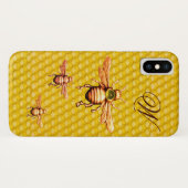 金ゴールドミツバチ単像 Case-Mate iPhoneケース (裏面(横))
