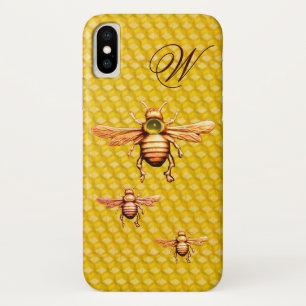 金ゴールドミツバチ単像 iPhone X ケース