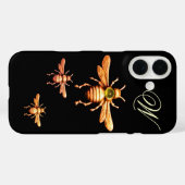 金ゴールドミツバチ単像 Case-Mate iPhoneケース (裏面 (横))