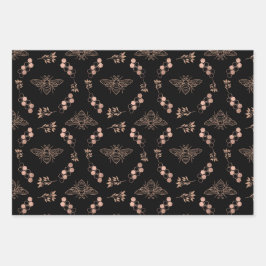 金ゴールドミツバチ（じんばこ） ラッピングペーパーシート