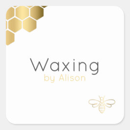金ゴールドミツバチWAXING技術/エステティシャン スクエアシール