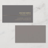 金ゴールドミニマエレガントリストPlain Chic Luguary 名刺 (正面/裏面)