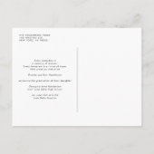 金ゴールドミニマリストクラス2022写真卒業 案内ポストカード (裏面)