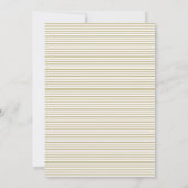 金ゴールドミニマリストスクリプトセーブ・ザ・デート案内 招待状 (裏面)