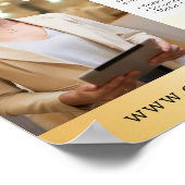 金ゴールドミニマリストビジネスマーケティング写真 ポスター (角)