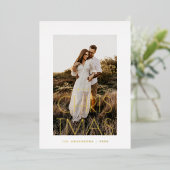 金ゴールドミニマリスト・クリスマス | 写真モダンあいさつ文 箔シーズンカード (立ち正面)