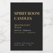 金ゴールドミニマルとバックキャンドルラベル フードラベル (シングルラベル)