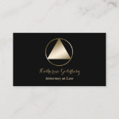 金ゴールドミニマルとブラック弁護士名刺 名刺 (正面)