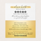 金ゴールドミニマルなロゴスタイリストクライアントサンキューカード (内部フラット)