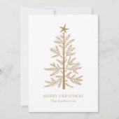 金ゴールドミニマルの松の木の写真 シーズンカード (正面)