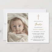 金ゴールドミニマルインビタシオンズパラバウティゾ写真 招待状 (正面)