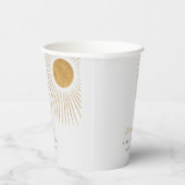 金ゴールドミニマルサンシャインベビーシャワー紙カップ 紙コップ (右)