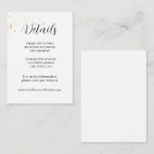 金ゴールドミニマルスプラッシュ結婚デザイン エンクロージャーカード (正面/裏面)