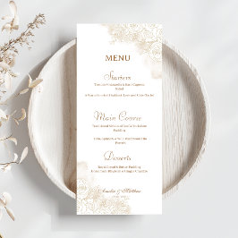 金ゴールドミニマルフローラエレガントな結婚式 メニュー