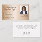 金ゴールドミニマルプロフェッショナル写真公証人サービス 名刺 (正面/裏面)