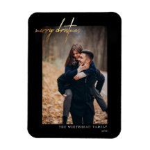 金ゴールドミニマルメリークリスマスカードブラック